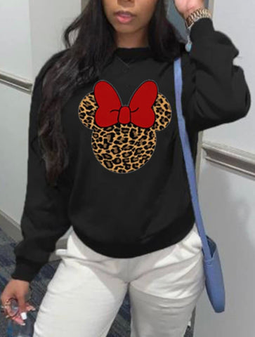 Minnie Mouse Cheetah Sweatshirt