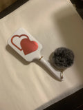 Brush with Pom Pom Keychain