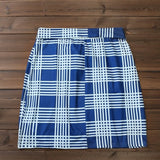 Plaid Belted Skirt