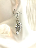Silver beaded earrings