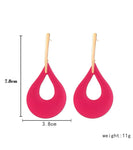 Hot Pink Drop Statement Earrings