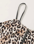 Cheetah Print Camisole Crop Top