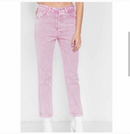 Pink Acid Wash Jeans
