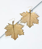 Spun Wire Leaf Earrings