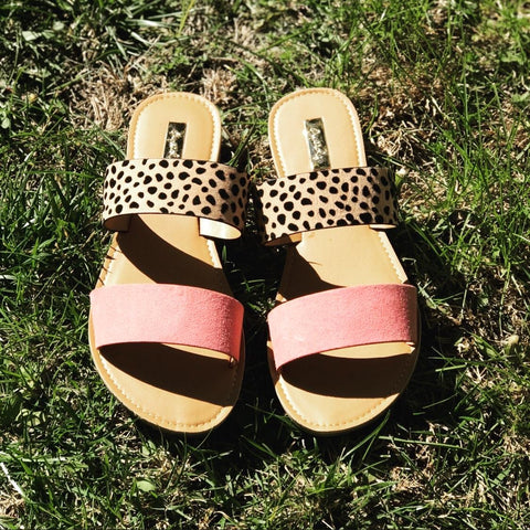 Ladies cheetah print slippers