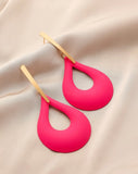 Hot Pink Drop Statement Earrings