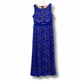 Royal Blue Lace Maxi Dress