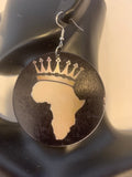 Crown Over Africa Statement Earrings