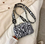 Zebra Patterned Crossbody Bag