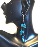 Blue dangle earrings