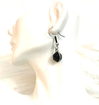 Black Beaded Earrings