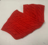 Red Cable Knit Infinity Scarf