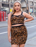 Cheetah Print Skirt Set