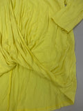Yellow Drape Front Blouse