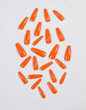 Orange Press On Nails Set