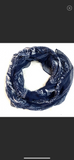 Blue Multicolored Silk Scarf
