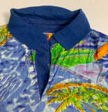 Vintage Tropical Graphic Polo Top