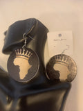 Crown Over Africa Statement Earrings