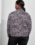 Zebra Print Denim Jacket