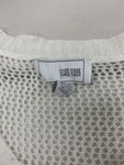 Preowned White Mesh Sweater
