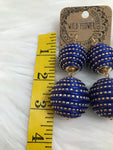 Blue beaded earrings