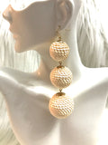 Sequin beaded earrings