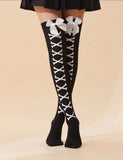 Cute Bow Halloween Thigh High Socks