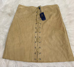 NWT Preowned Polo Ralph Lauren Suede Skirt