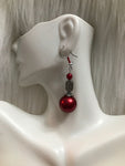 Red Beaded Earrings