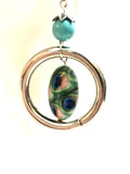 Peacock beaded earrings