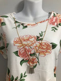 Floral blouse and necklace set