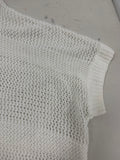 Preowned White Mesh Sweater