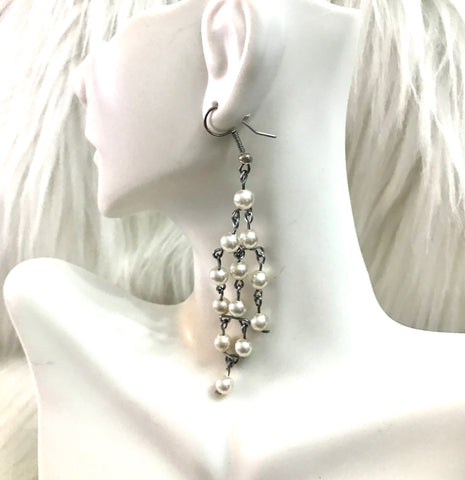 Beaded chandelier earrings