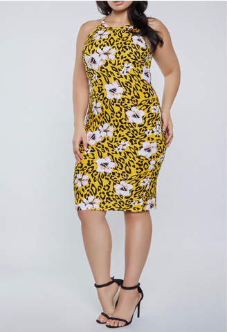 Cheetah print tank dress