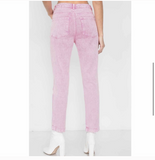 Pink Acid Wash Jeans
