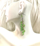 Green beaded earrings