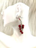 Red beaded earrings