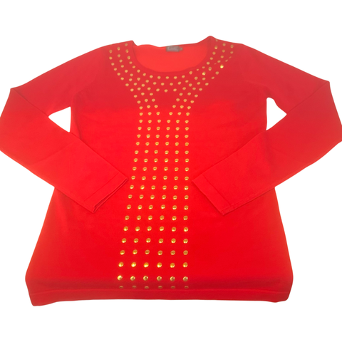 Red Studded Sweater