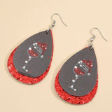 Holiday Wine Glass Christmas Graphic Earrings