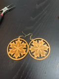 Laser Cut Wooden Earrings
