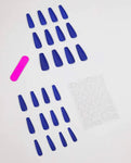 Royal Blue Matte Artificial Nail Set