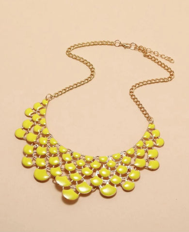 Cute Yellow Statement Necklace