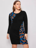 Cheetah Print Sweater Dress