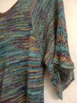Multicolored Knit Plus Size Sweater