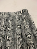 Preowned Snakeskin Patterned Pleated Skirt