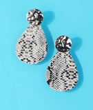 Snakeskin Print Earrings