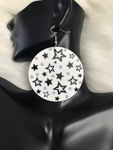 Star patterned earrings