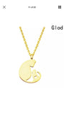 Silver or gold  cat necklace