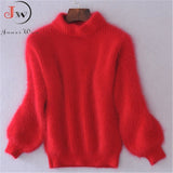Thick Mohair Turtleneck Sweater