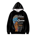 Art Black African American Magic Girl Pullovers Long Sleeve Loose Hoodies Hoody for Women Cute Afro Lady Hooded Sweatshirt Plus